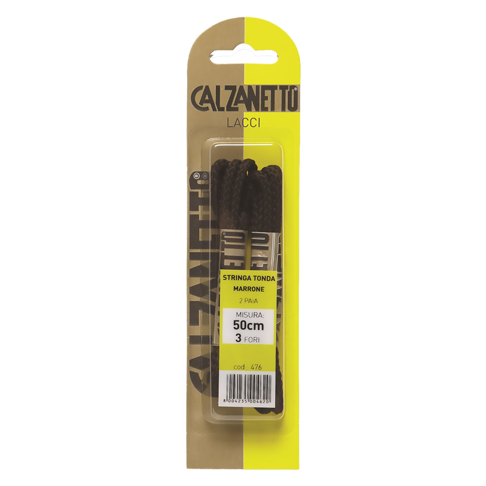 LACCI TONDI cm.50 marroni - blister 2 paia