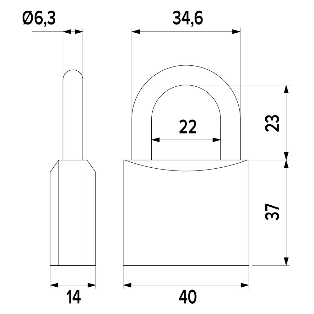LUCCHETTO MARINO mm 40