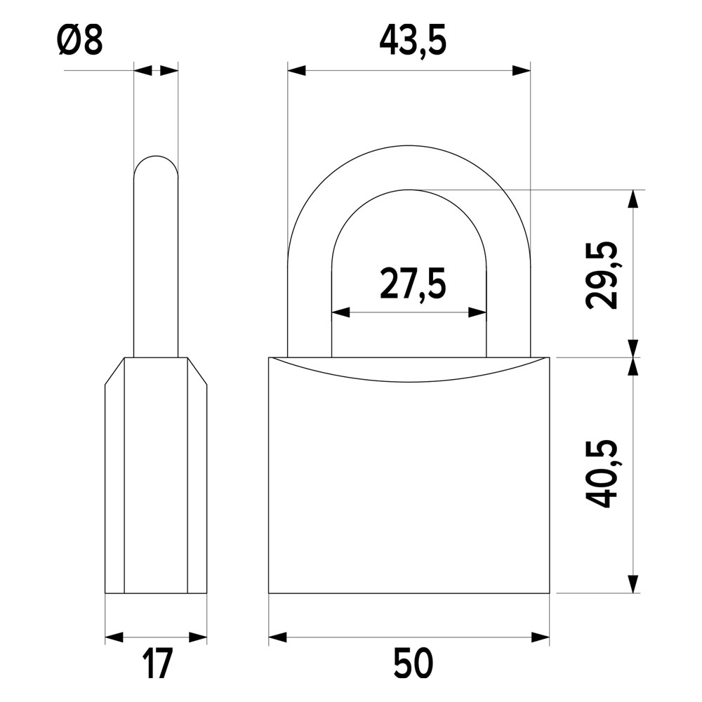 LUCCHETTO MARINO mm 50