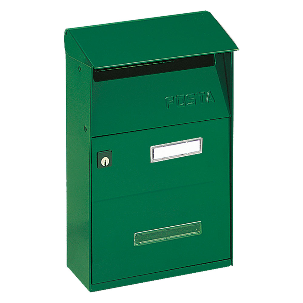CASSETTA POSTALE SERIE 'EFFE' cm 22 x 11 x h 32,5 vern.verde
