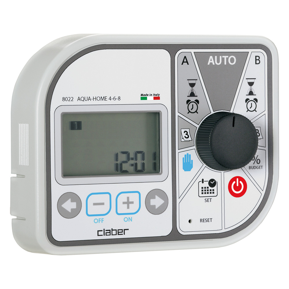 Centralina Per Irrigazione 'AQUA-HOME 4-6-8' Art. 8022 - 2 Programmi Blister - Modello: Art. 8022 - 2 Programmi Blister