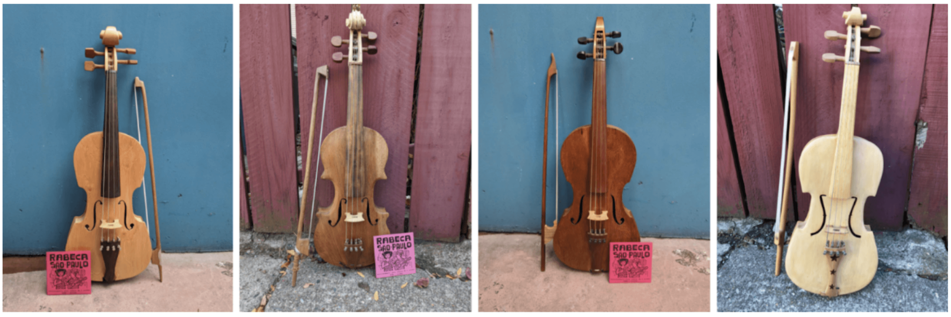 Examples of different rabeca instruments currently available for sale from different craftsmen by Rabeca Sao Paulo. Source: https://shop.chorocamp.com/collections/rabeca