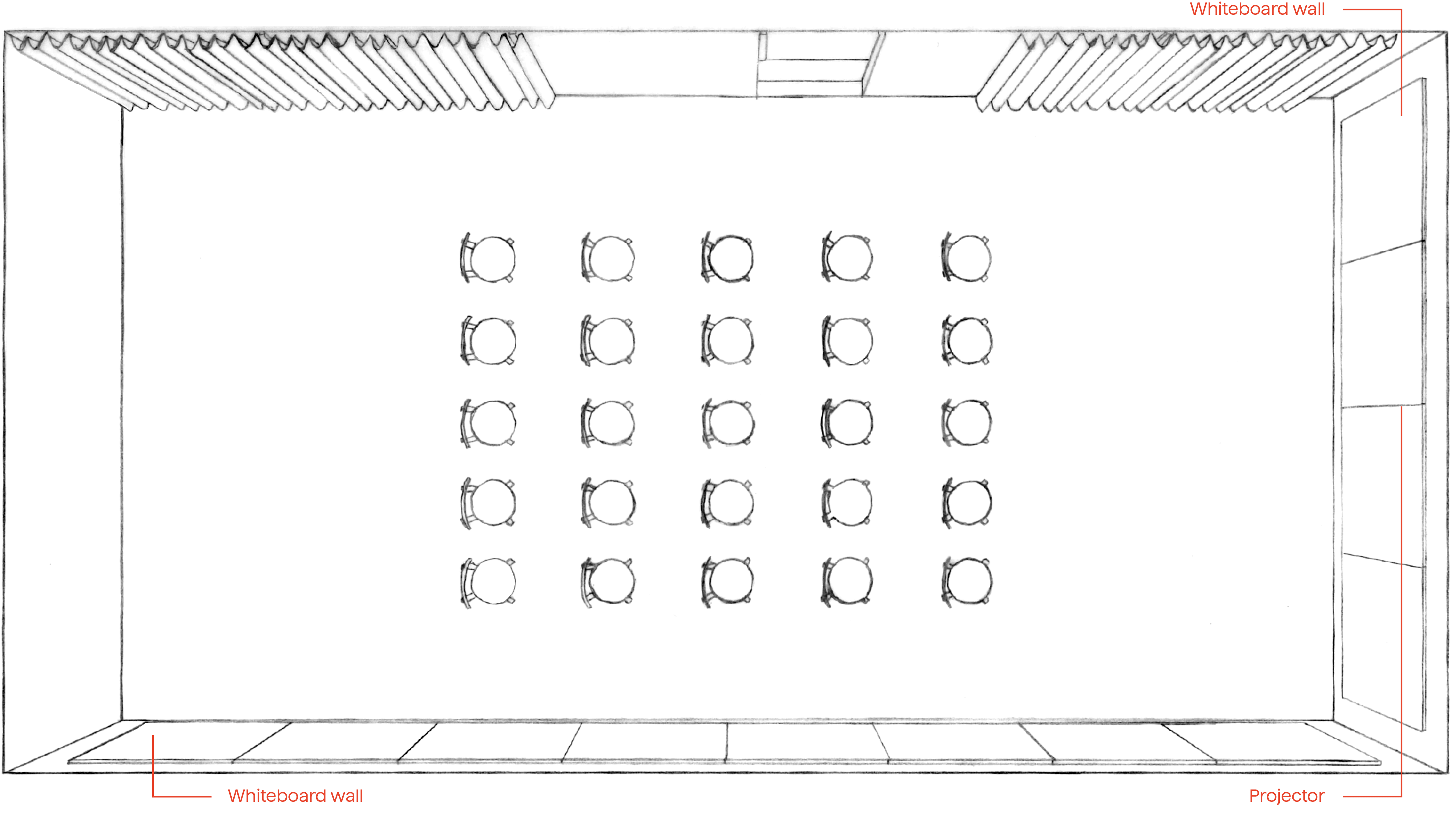 Superrummet with cinema seating