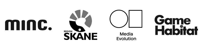 Logotyper för Futures of Games och samarbetspartners